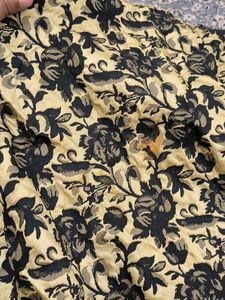 Black And Golden Gown With Neck Work