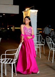 Elegant Pink Ethnic Gown