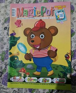 Pack of 4- MagicPot Kids All in One Activity Magazine with Free LED Watch