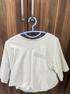 New H&m Crop Tshirt Pastel Green