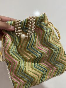 Multi Coloured POTLI bag