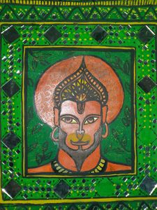 Hanuman With Mirror Art