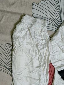 White &amp; Black Kurta Set