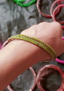 Stone Worked Bangles 💚