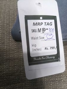 M@100 Size-32 Light Wash Denim Jeans