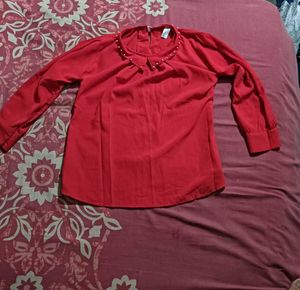 Red Beaded Top