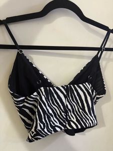 Zebra Print Crop Top