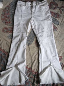 Zudio White Flare Jeans