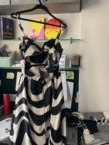 Striking Black &amp; White Maxi Dress