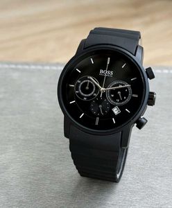 HUGO BOSS FIBRE BLACK BELT MENS PREMIUM WATCH