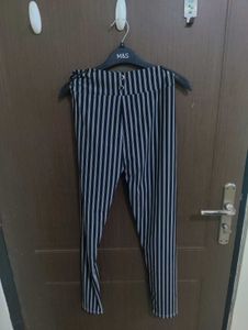 Striped High-Waisted Pants