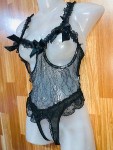 Black Lace Lingerie Bodysuit