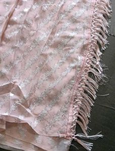 Pink jari saree