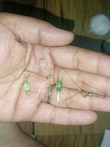 Delicate Glass Earrings +1 Kada