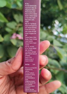 HILARY RHODA LIQUID LIPSTICK- PALE BERRY