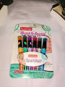 6 Color Glitter Tattoo Pen 🌟💯