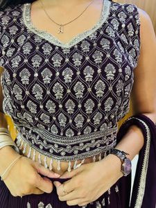 Elegant Purple Lehenga