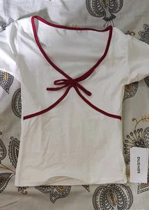 🌸V Neck Bow Top