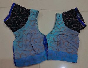 Blue Patterned Saree