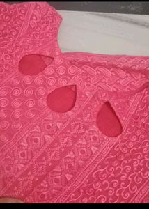 Pink Embroidered Kurti