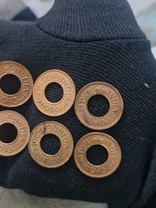 Vintage 1943 India Pice Coins - Set of 8