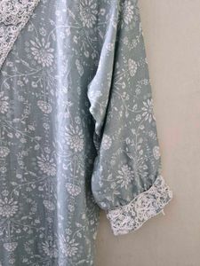 Elegant Blue Floral Kurta