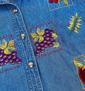 Embroidered Denim Shirt (Vintage)