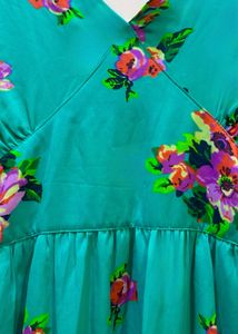 Sea green maxi Empire Waist Dress