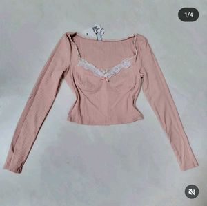 Newme Pink Lace Top
