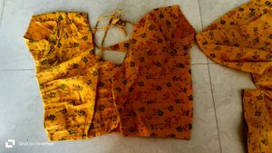 Yellow &amp; Red Ethnic Skirt Set