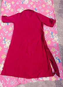 New Maroon Collar Midi