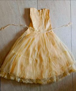 Gold Dress with Flower