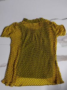 Yellow Polka Dot Top