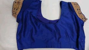 Royal Blue Embroidered Saree