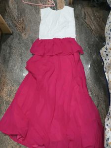 Pink &amp; White Layered Dress