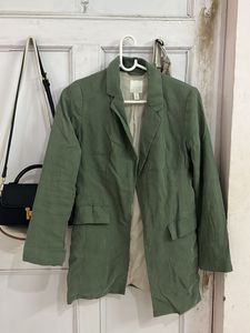 Green Casual Blazer