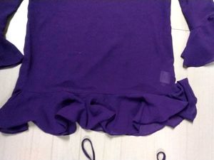 AND Top with Inner - Two Piece (Wine Colour)