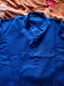 Solid Blue Kurta