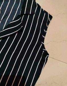 Striped Button-Down Top
