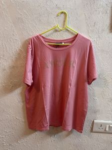 Cover Story Pink Embellished T-Shirt