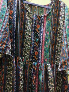 Boho Striped Print Dress