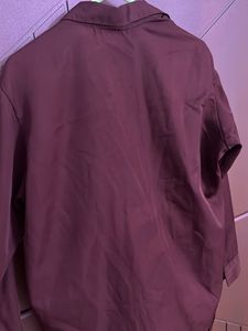 Maroon Full Sleeve Shirt - Office wear