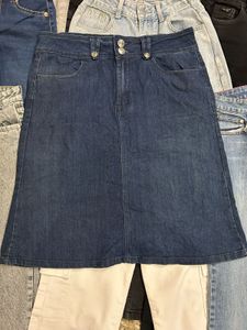 Denim A-Line Skirt