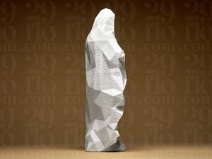 Geometric Saint Mary Statue 3d Printed