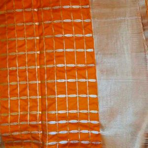 Elegant Orange Saree