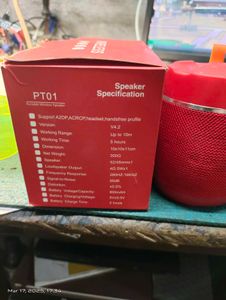Portable Red Bluetooth Speaker