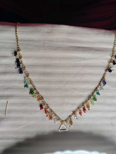 Colorful Crystal Dangle Necklace