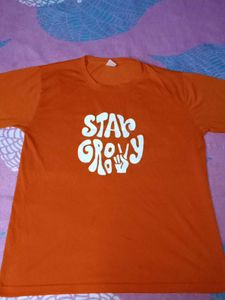 Orange 'Stay Groovy' T-Shirt