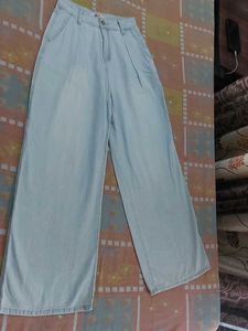 Faded High Waist Wide Leg Jeans