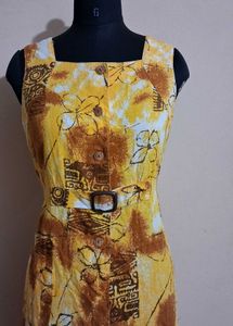 Vintage Floral Print Mini Dress